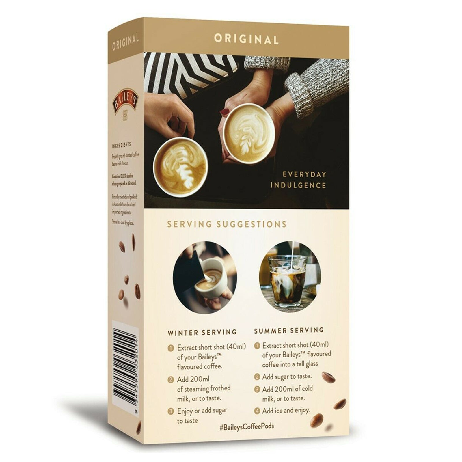 60 Pack Baileys Original Nespresso Compatible Coffee Pods Irish Cream Flavour AU