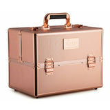Cosmetic Beauty Case Makeup Bag Butterfly Fold-out Compartments Rose Gold