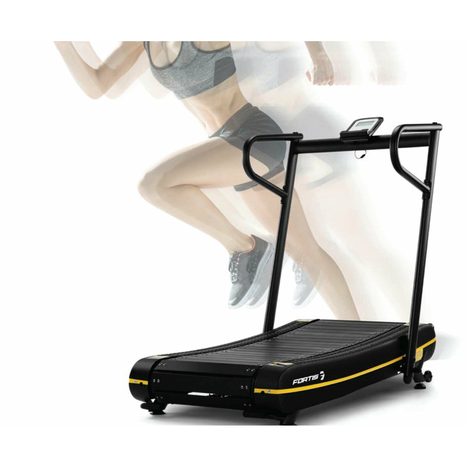 Fortis Free Runner Curved Manual Treadmill Home Gym Walk & Run Cardio Equipment