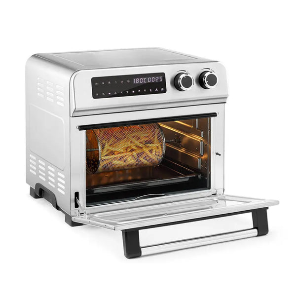 Kogan 23L 1700W Digital Air Fryer Multi Cooker Stainless Steel Rotisse