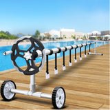 Pool Cover Roller Adjustable Reel 2-5.7m Swimming Solar Blanket Aluminium Frame