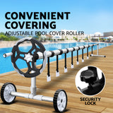 Pool Cover Roller Adjustable Reel 2-5.7m Swimming Solar Blanket Aluminium Frame
