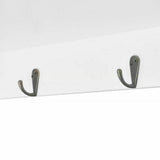 Wall Cabinet Storage Kitchen Bathroom Display Rack Spice 2-Door Shelf Coat Hooks