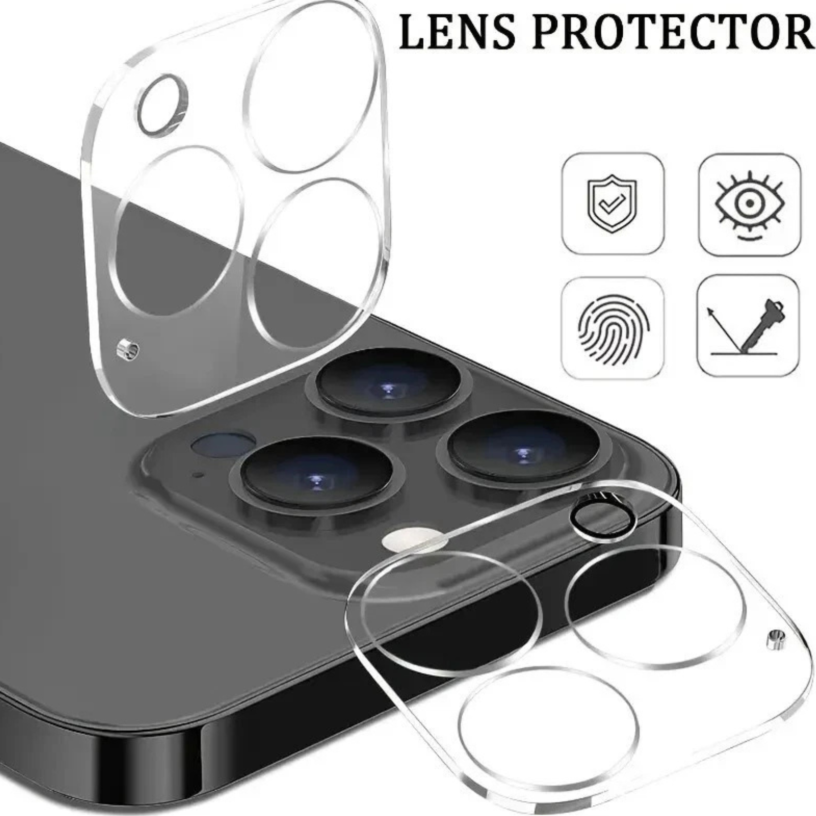 2X Back Camera Lens Tempered Glass Protector FR iPhone 17 16 15 14 13 12 Pro Max