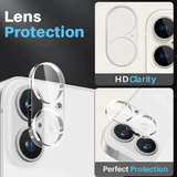 2X Camera Lens Tempered Glass Protector For iPhone 17 16 15 14 13 12 11 Pro Max