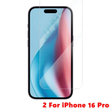 2xTempered Glass Screen Protector Fr iPhone 17 16 15 14 13 12 11 XR Pro Max Plus