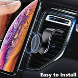 360 Rotation Magnetic Car Mount Air Vent Clip Phone Holder For iPhone Samsung