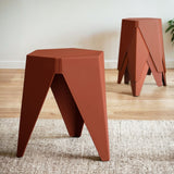 Artiss 4PC Puzzle Stool Bar Stools Stackable Red