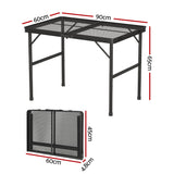 Weisshorn Folding Camping Table 90CM Portable Outdoor Picnic BBQ Aluminium Desk