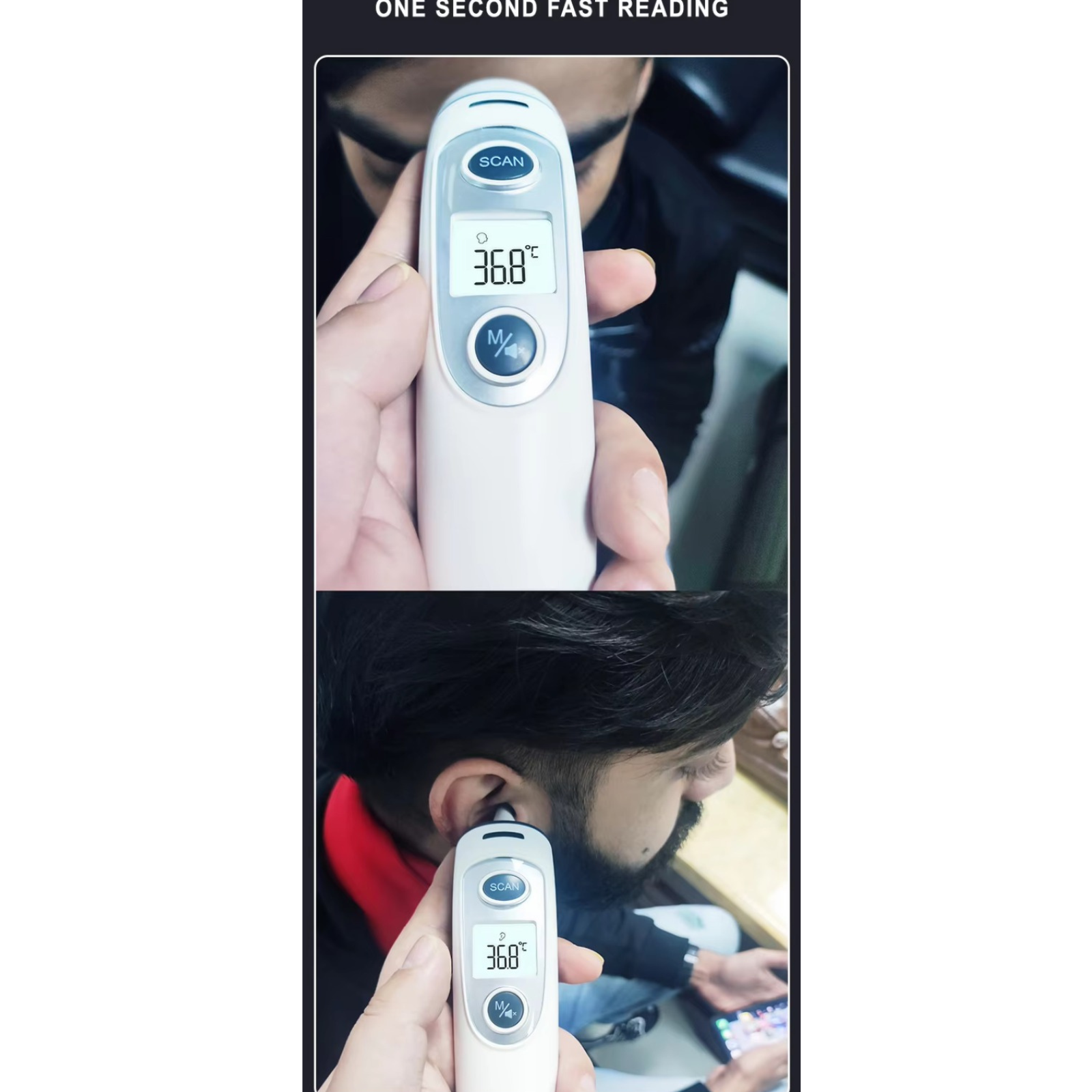 Digital Forehead Ear Thermometer Non-Touch for Children, Baby, Parents