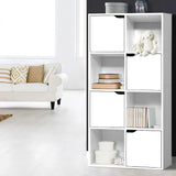 Artiss Display Shelf 8 Cube Storage 4 Door Cabinet Organiser Bookshelf Case Unit