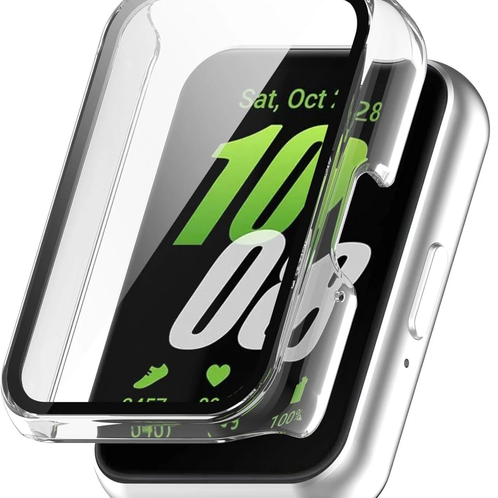 For Samsung Galaxy Fit 3 Screen Protector Tempered Glass PC Full Case Cover