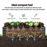 Green Fingers 2-in-1 Raised Garden Bed Kit Ergonomic 45cm Professional Depth 320cm Large Metal Planter Box | Easier Access Veggie Patch | Rust-Proof Galvanised Steel with Safe Rounded Corners & Gloves