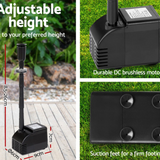 Gardeon Solar Pond Pump Water Kit Pool Fountain Pumps with Battery Submersible.