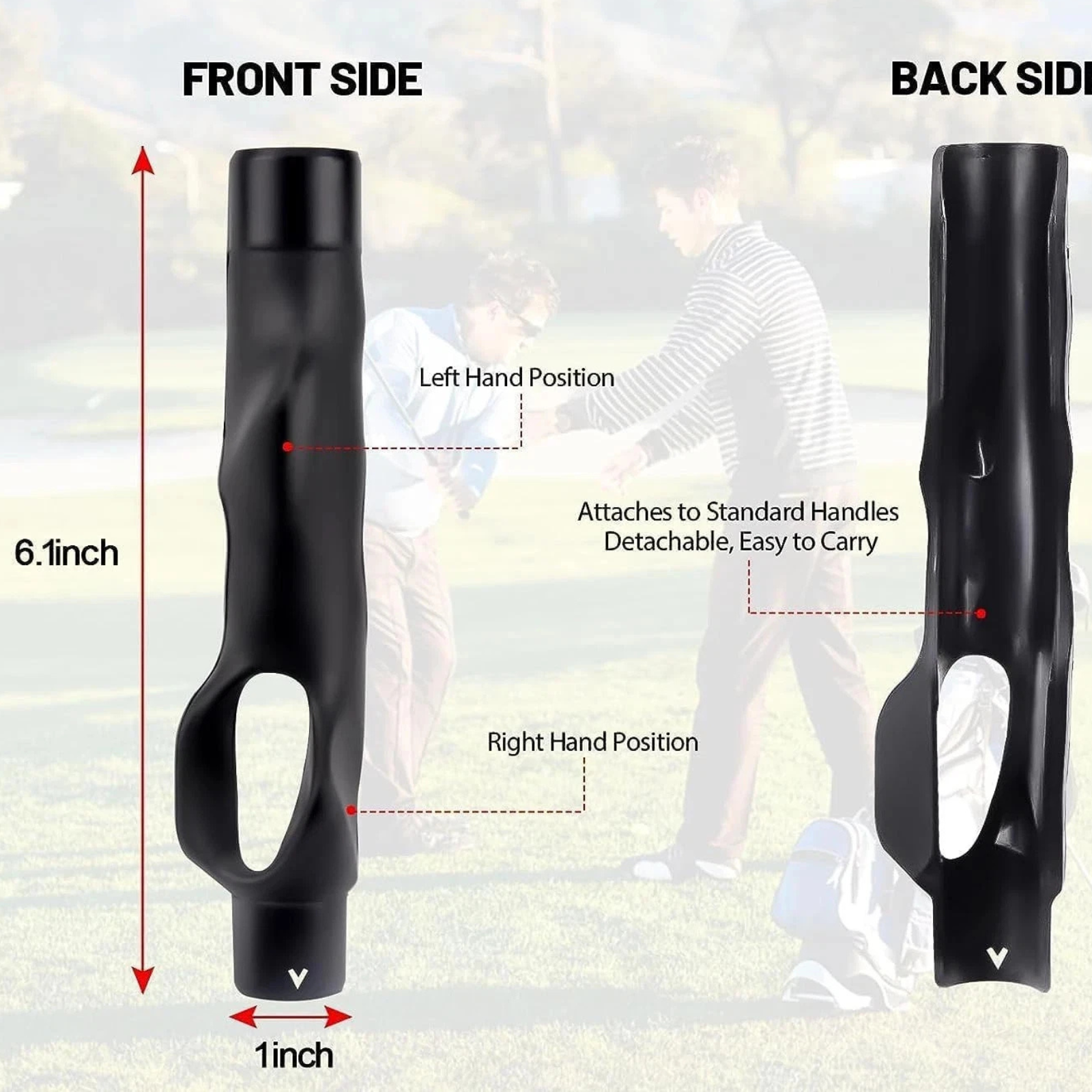 Golf Trainer Grip Aid Attachment for Golf Club Swing Training Practice in Box