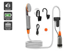 Rechargeable Portable Camping Shower Pet Washing 180cm Hose Mountable or Suction