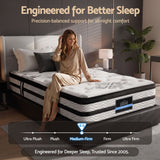 Giselle Bedding 34cm Mattress Euro Top Pocket Spring King Single