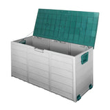 Outdoor Storage Box Bench Seat Storage Firewood Storage Toy Tool Shed Wheels 290