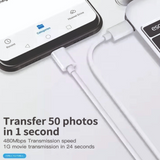 PD 60W Dual USB Type C to USB-C Charging Cable Nylon Data Cord Fast Charger.