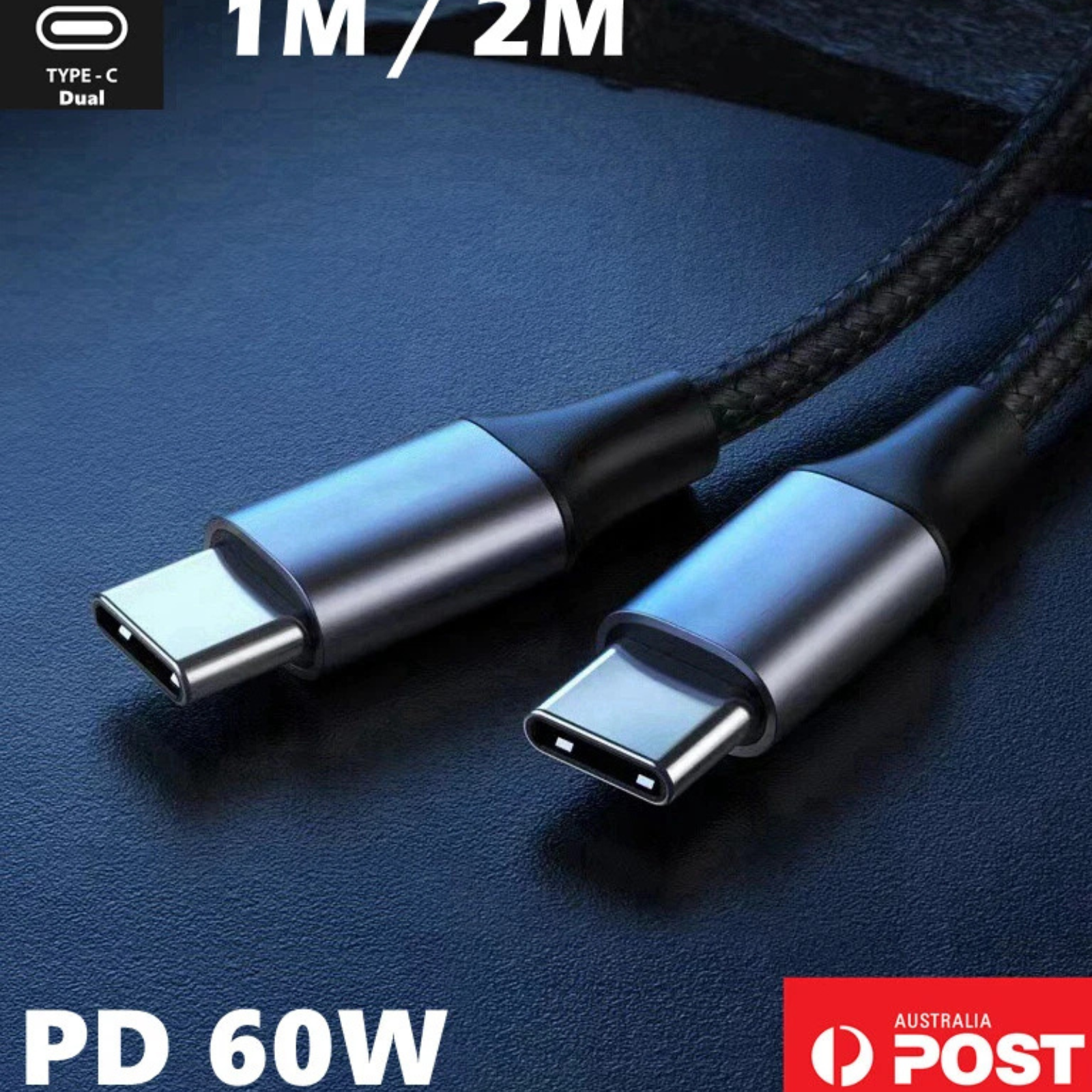 PD 60W USB C to Type C Charging Data Cable Fast Charger For iPhone 15 Samsung