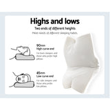 Giselle Memory Foam Pillow Neck Cervical Butterfly Ergonomic Support White