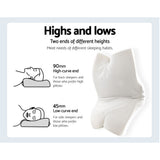 Giselle Memory Foam Pillow Neck Cervical Butterfly Ergonomic Support Navy