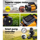 Giantz Garden Water Pump High Pressure 2500W 6-Stage Tank Irrigation Black