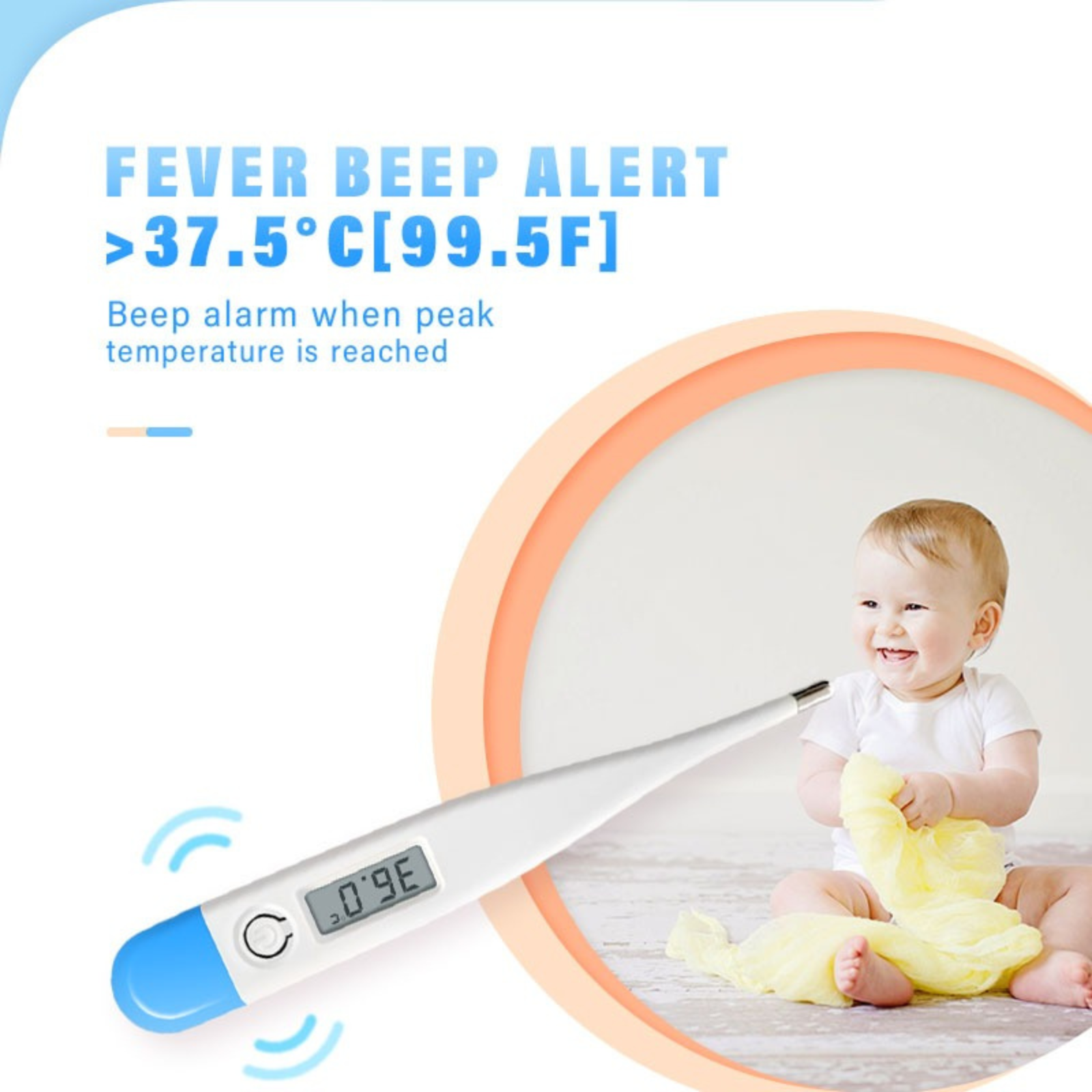Personal LCD Medical Body Thermometer Adult Child Baby Oral Rectal Digital CE