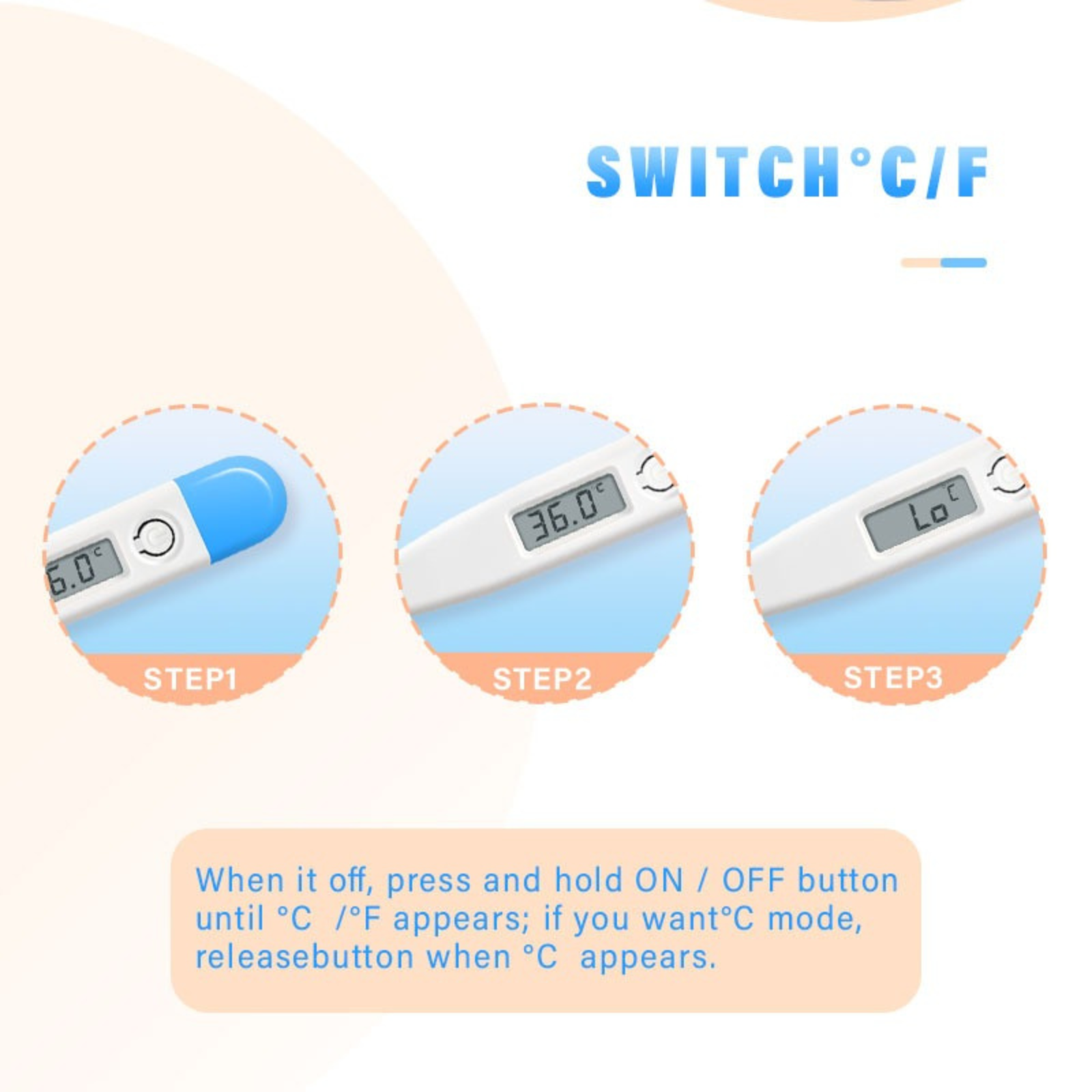 Personal LCD Medical Body Thermometer Adult Child Baby Oral Rectal Digital CE