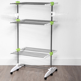 Premium Large Foldable Rolling Clothes Rack Laundry Airer Clothes Hanger Dryer.