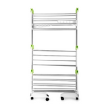 Premium Large Foldable Rolling Clothes Rack Laundry Airer Clothes Hanger Dryer.