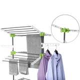 Premium Large Foldable Rolling Clothes Rack Laundry Airer Clothes Hanger Dryer.