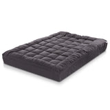 Giselle Bedding Bamboo Charcoal Filling Pillowtop Topper 1000GSM 5cm Thick Pillowtop Pad for Back Pain Relief Washable with 45cm Deep Pocket Queen