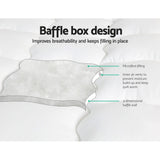 Giselle Bedding Pillowtop Mattress Topper 5cm Thick Mattress Pad for Back Pain Relief & Old Beds Machine Washable 500GSM Breathable Protector Queen