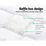 Giselle Bedding Pillowtop Mattress Topper 5cm Thick Pad for Back Pain Relief Washable Underlay Protector 1000GSM Microfibre Filling 45cm Deep Pocket King Single