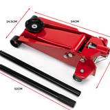 Heavy Duty 2000kg Lifting Carrying Trolley Jack Hydraulic Service Red New.