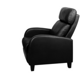 Artiss Recliner Chair Luxury Sofa Lounge Padded PU Leather Armchair Couch Black.