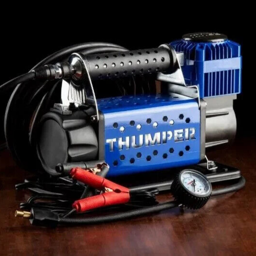 Thumper 12V Air Compressor 150PSI 600L/min Pump 4x4 Tyre Inflator + Canvas Bag