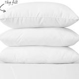 Royal Comfort Goose Down Feather Pillows 1000GSM 100% Cotton Cover - Twin Pack.