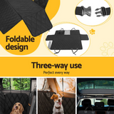 "Waterproof Pet Car Seat Cover - Non-Slip Dog Hammock Protector with Seat Belt"