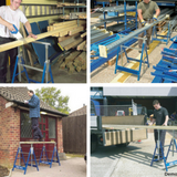 2 Scaffolding Trestles Building Handyman Works Scaffold Saw Horse Bench 150KG AU.