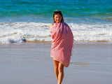 PORTSEA TURKISH COTTON TOWEL - CHERRY