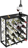 Freestanding Metal Wine Rack for 25 Bottles