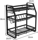 3-Tier Detachable Spice Rack Storage Organiser for Kitchen Countertop