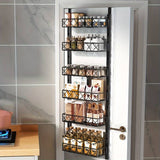 6 Tier Adjustable Baskets Over Door Pantry Organiser for Home Kitchen