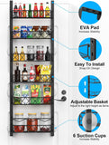 6 Tier Adjustable Baskets Over Door Pantry Organiser for Home Kitchen