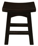 Tokyo Solid Mahogany Timber Footstool in Rich Chocolate Finish