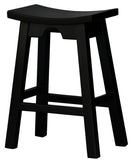 Ryo Solid Mahogany Kitchen Counter Stool in Sleek Black – Modern & Durable Design