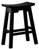 Ryo Solid Mahogany Kitchen Counter Stool in Sleek Black – Modern & Durable Design