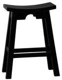 Ryo Solid Mahogany Kitchen Counter Stool in Sleek Black – Modern & Durable Design